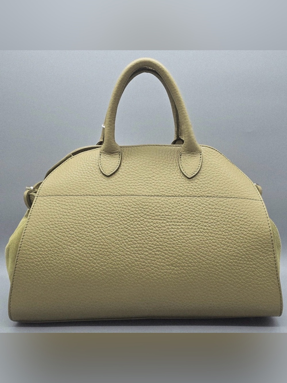 Anna Paola Sage Green Leather Suede Handbag Shoulder Crossbody Purse